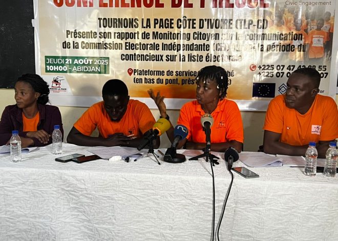 TOURNONS LA PAGE CÔTE D&rsquo;IVOIRE (TPCI )INTERPELLE LA CEI SUR SA COMMUNICATION PENDANT LE CONTENTIEUX