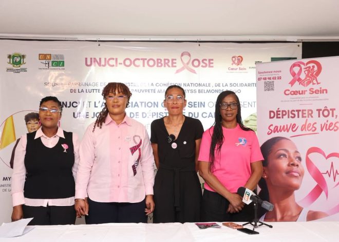 OCTOBRE ROSE/LUTTE CONTRE LES CANCERS FÉMININS:L&rsquo;UNJCI S&rsquo;ENGAGE POUR SAUVER DES VIES
