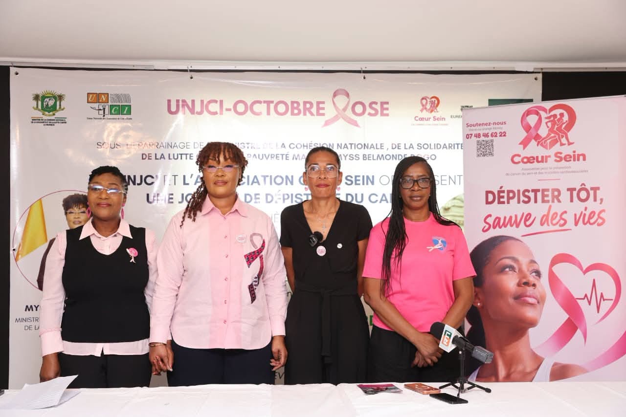 OCTOBRE ROSE/LUTTE CONTRE LES CANCERS FÉMININS:L&rsquo;UNJCI S&rsquo;ENGAGE POUR SAUVER DES VIES